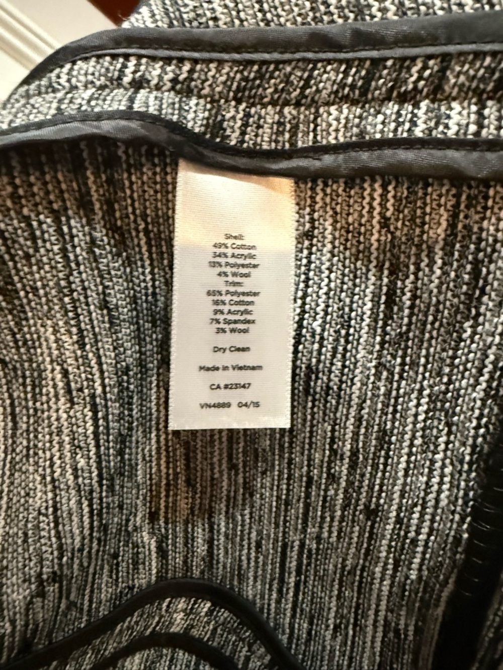 Talbots Gray Marled Open-Front Jacket - Picture 4 of 6